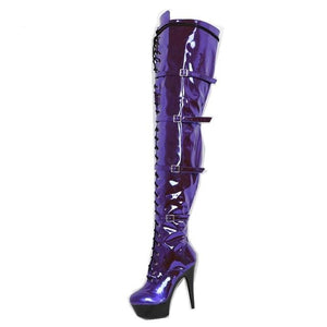 Bonky Drag Queen Metallic Stiletto Boots