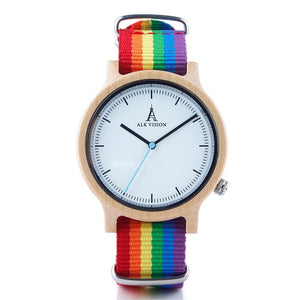 Bonky Vision Pride Rainbow Wood Watch